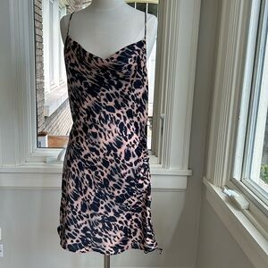 TopShop sexy animal print cowl necked dress
